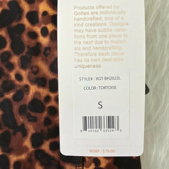 Gottex Women's Small Ankle Leggings Tummy Control Slimming Pockets Tortoise NEW - Picture 7 of 9